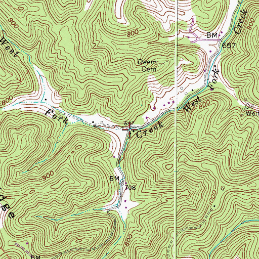 Topographic Map of Sunnyside School (historical), WV