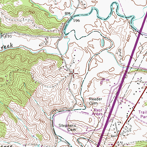 Topographic Map of Tygart Valley School (historical), WV