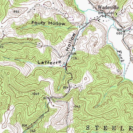 Topographic Map of Tyner (historical), WV