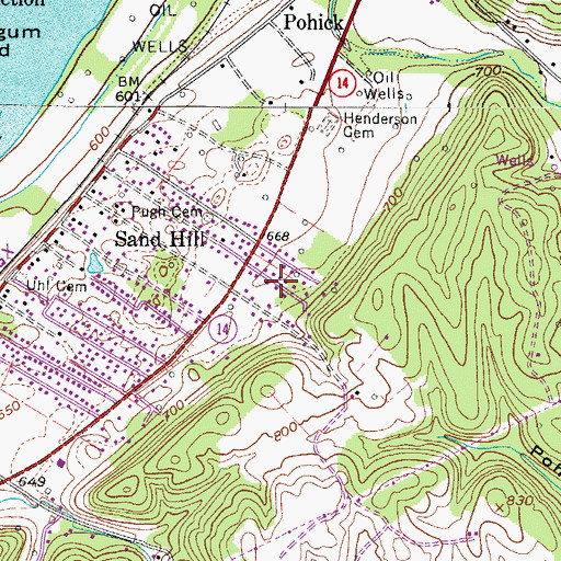 Topographic Map of Valley Manor Addition, WV