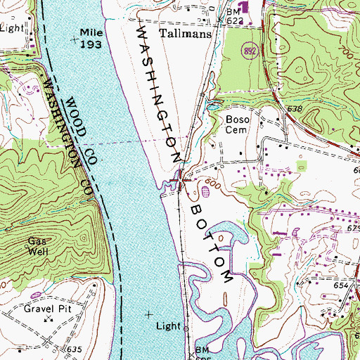 Topographic Map of Walkers Crossing (historical), WV