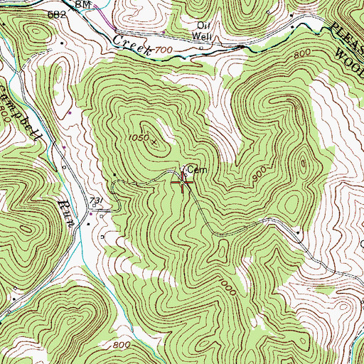 Topographic Map of Fairview Church (historical), WV