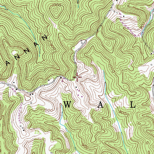 Topographic Map of Last Chance School (historical), WV