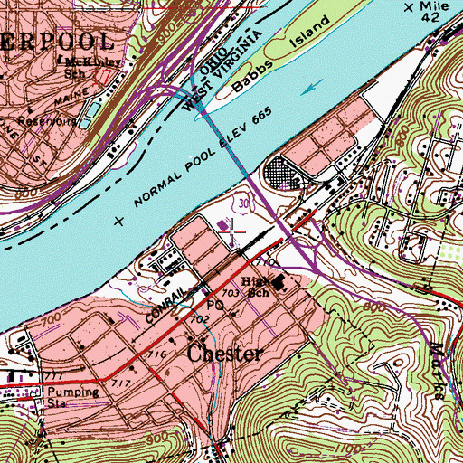 Topographic Map of Allen T Allison Elementary School, WV