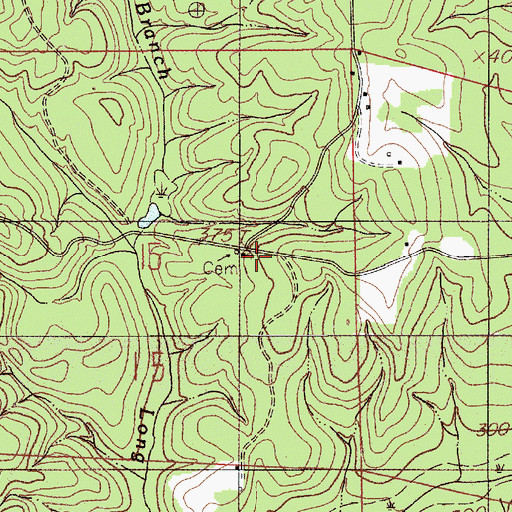 Topographic Map of Bethel Grove, AL