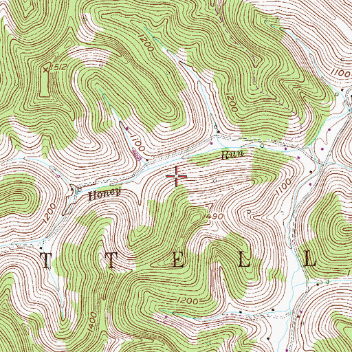 Topographic Map of Battelle, WV