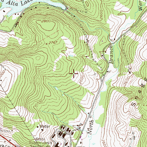 Topographic Map of Terra Alta Lake Dam, WV