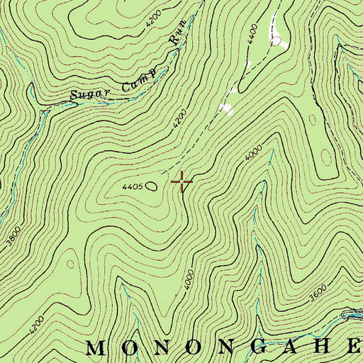 Topographic Map of Bare Ridge, WV
