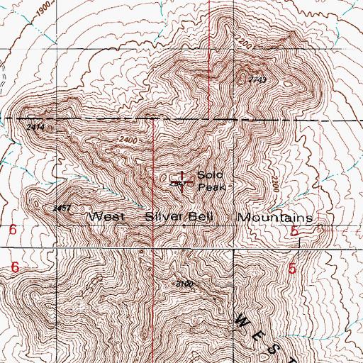 Topographic Map of Solo Peak, AZ