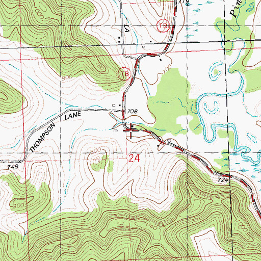 Topographic Map of Akey School (historical), WI