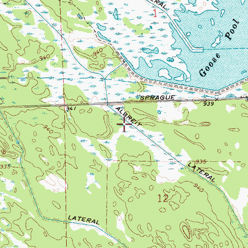 Topographic Map of Albreit Lateral, WI