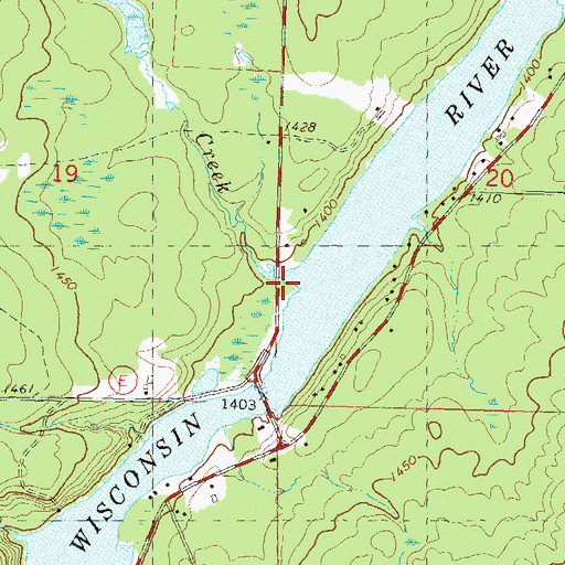 Topographic Map of Alery Creek, WI
