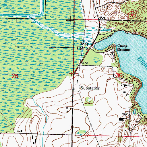 Topographic Map of All Saints Chapel, WI