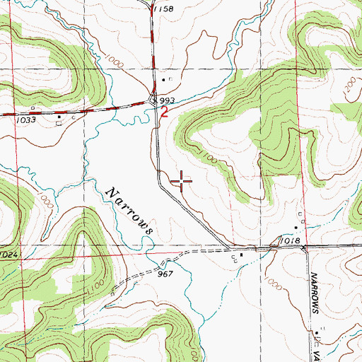 Topographic Map of Allen School, WI
