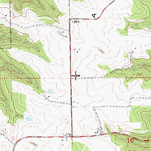 Topographic Map of Alma Ridge, WI