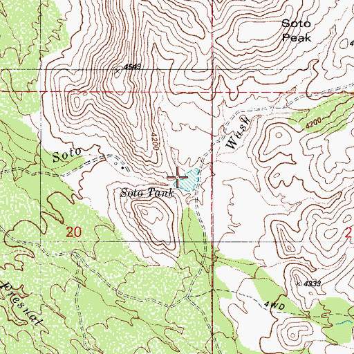 Topographic Map of Soto Tank, AZ