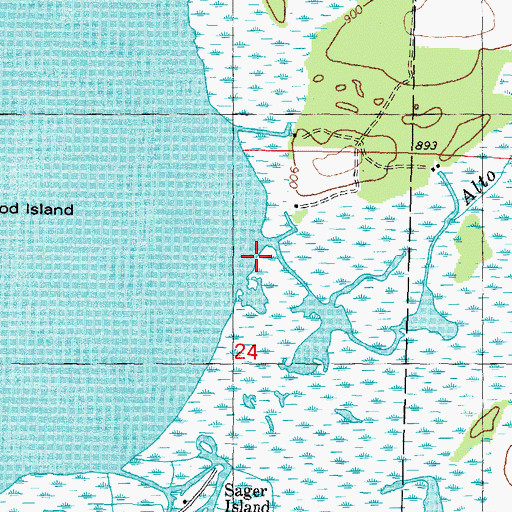 Topographic Map of Alto Creek, WI