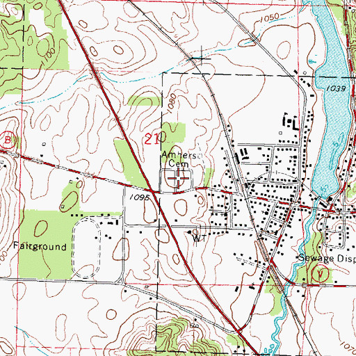 Topographic Map of Greenwood Cemetery, WI
