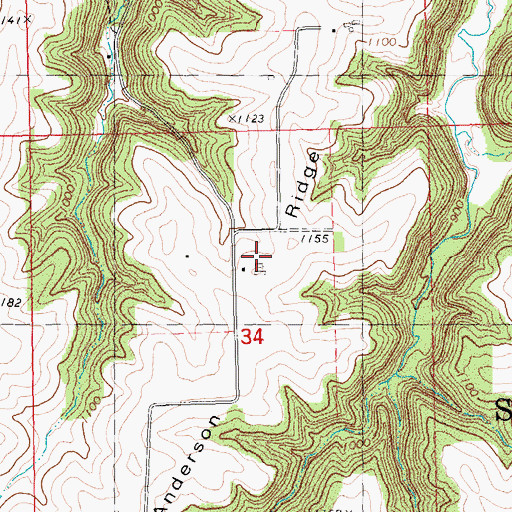 Topographic Map of Anderson Ridge, WI
