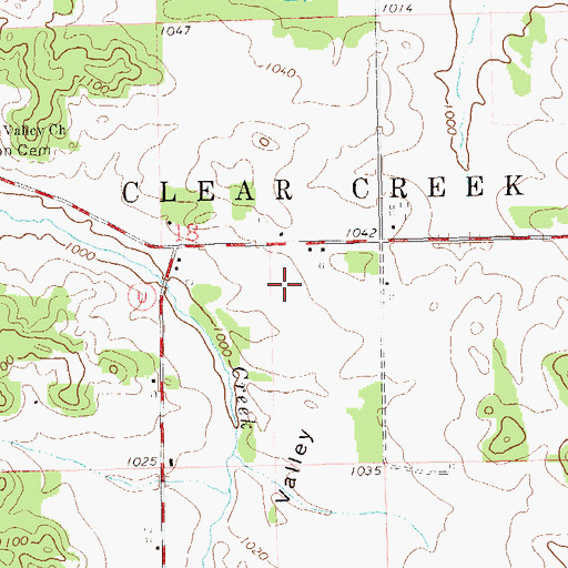 Topographic Map of Anderson Valley, WI