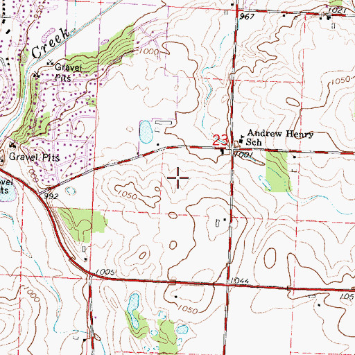 Topographic Map of Glacier Edge Elementary School, WI