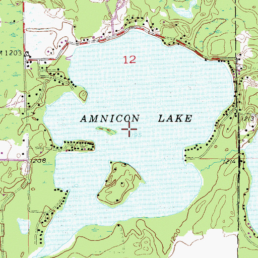 Topographic Map of Amnicon Lake, WI
