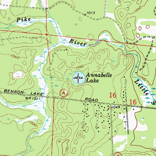 Topographic Map of Annabelle Lake, WI