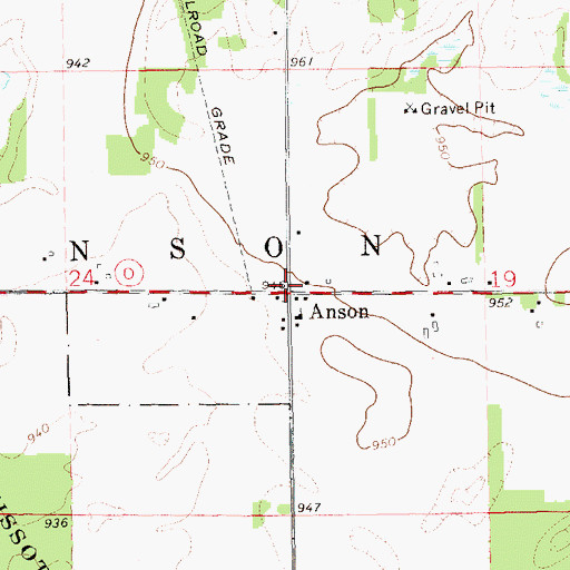 Topographic Map of Anson, WI