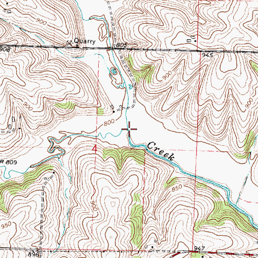 Topographic Map of Apple Branch, WI