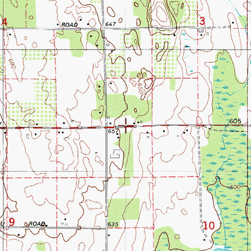 Topographic Map of Appleport School, WI