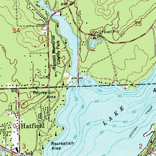 Topographic Map of Arnold Creek, WI