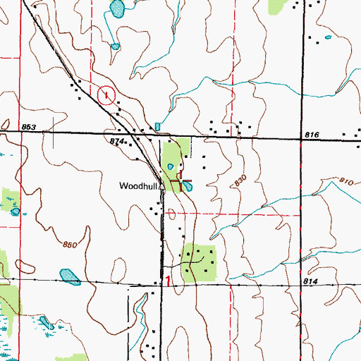 Topographic Map of Ash Grove School, WI