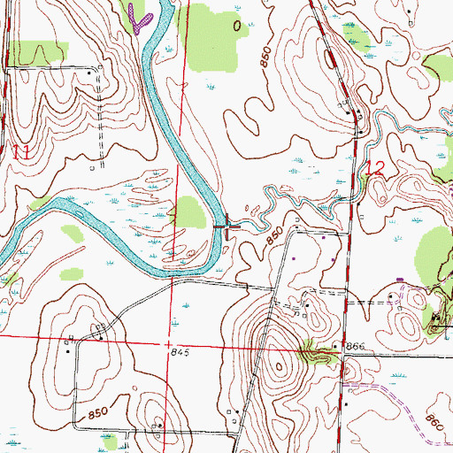 Topographic Map of Ashippun River, WI