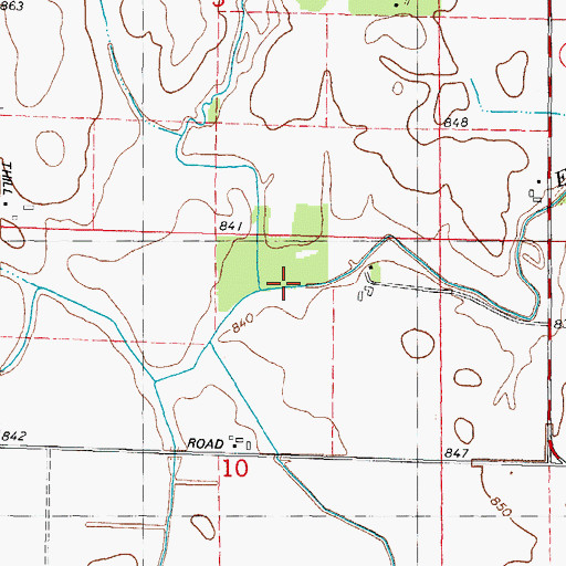 Topographic Map of Sevenmile Creek, WI