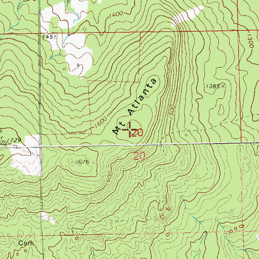 Topographic Map of Mount Atlanta, WI