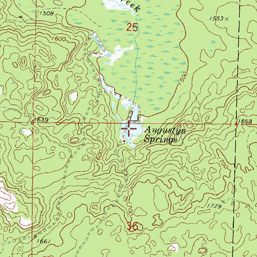 Topographic Map of Augustyn Springs, WI