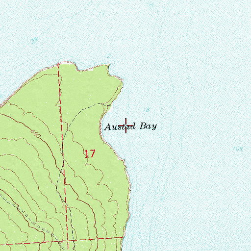 Topographic Map of Austad Bay, WI