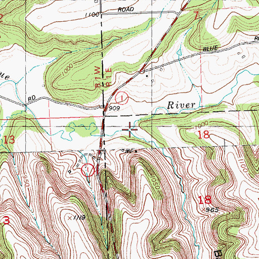 Topographic Map of Badger Hollow, WI