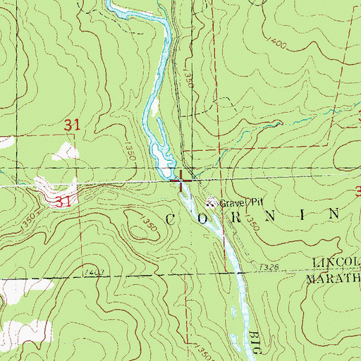 Topographic Map of Baldwin Creek, WI