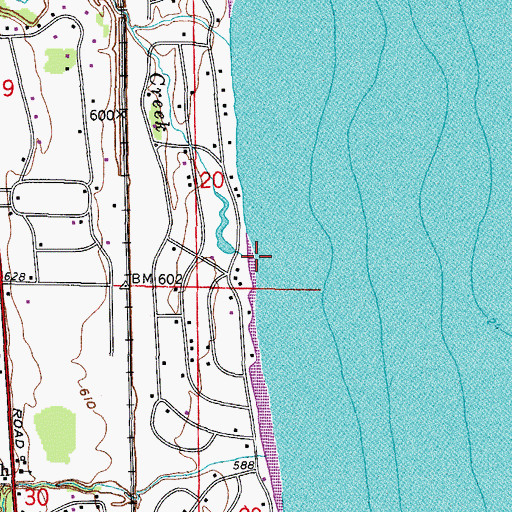 Topographic Map of Barnes Creek, WI