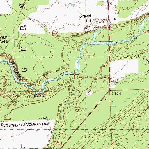 Topographic Map of Barr Creek, WI