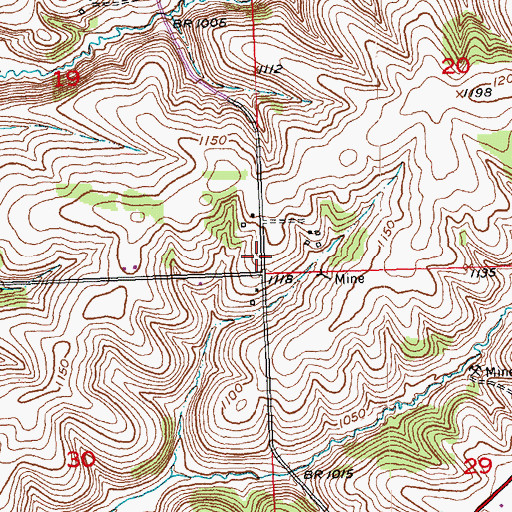Topographic Map of Barreltown School, WI