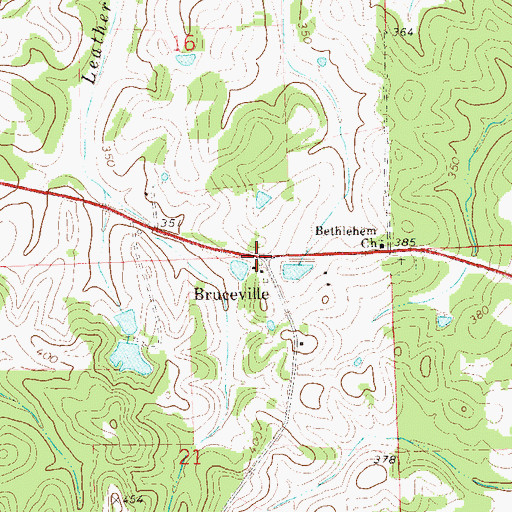 Topographic Map of Bruceville, AL