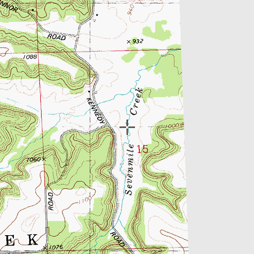 Topographic Map of Bass Hollow, WI