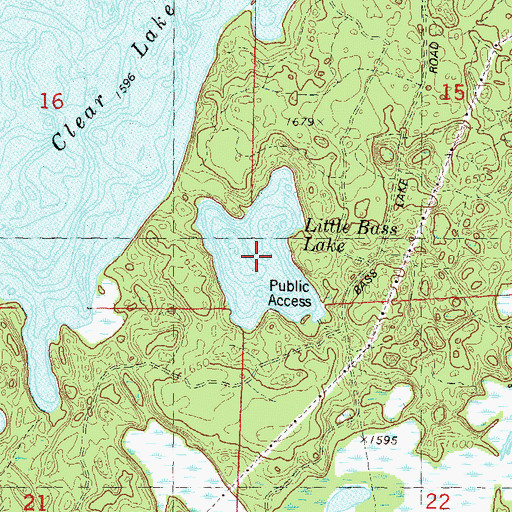 Topographic Map of Little Bass Lake, WI
