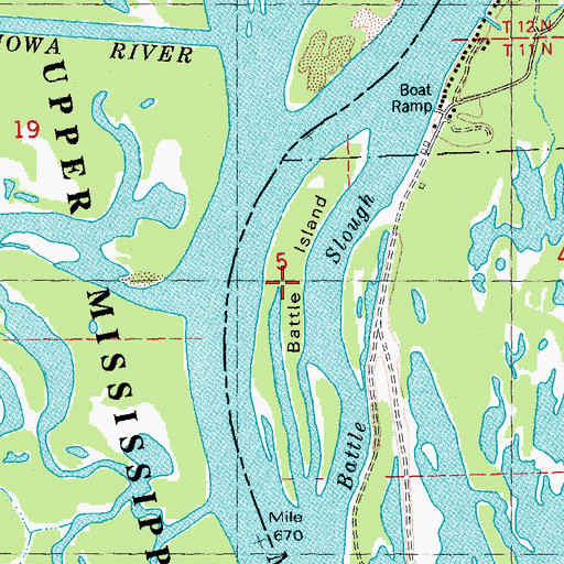 Topographic Map of Battle Island, WI