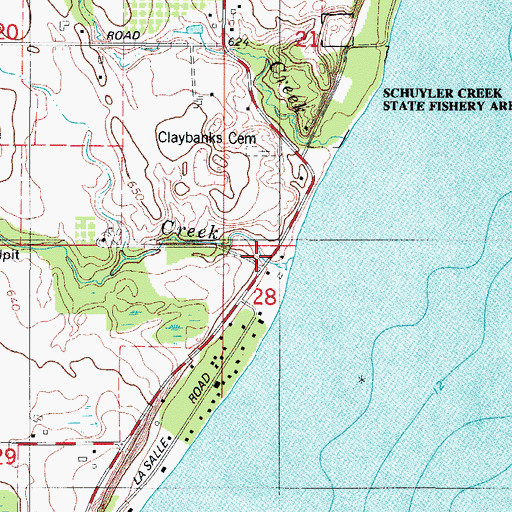 Topographic Map of Bear Creek, WI