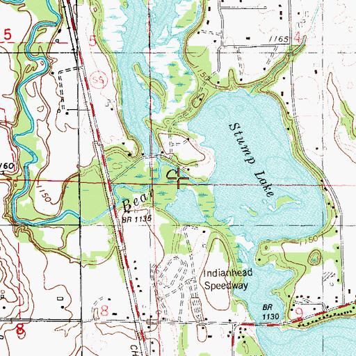 Topographic Map of Bear Creek, WI