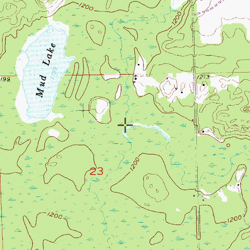 Topographic Map of Bear Creek, WI