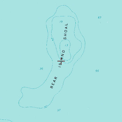 Topographic Map of Bear Island Shoal, WI